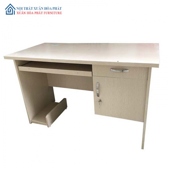 Bàn Nhân Viên 1m2 Có Bàn Phím Hộc Treo Gỗ Melamin