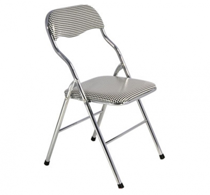 Ghế Gấp Lưng Ngắn Chân Inox Caro Giá Rẻ
