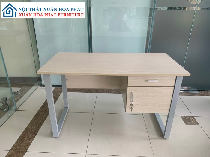 Bàn Làm Việc Chân Sắt Hộc Tủ BUH_01